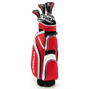 10 Pieces Ladies Complete Golf Club Set with Alloy Driver-Red