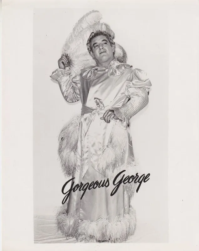 1950's AWA Gorgeous George (pre-printed autograph) Promo Photo