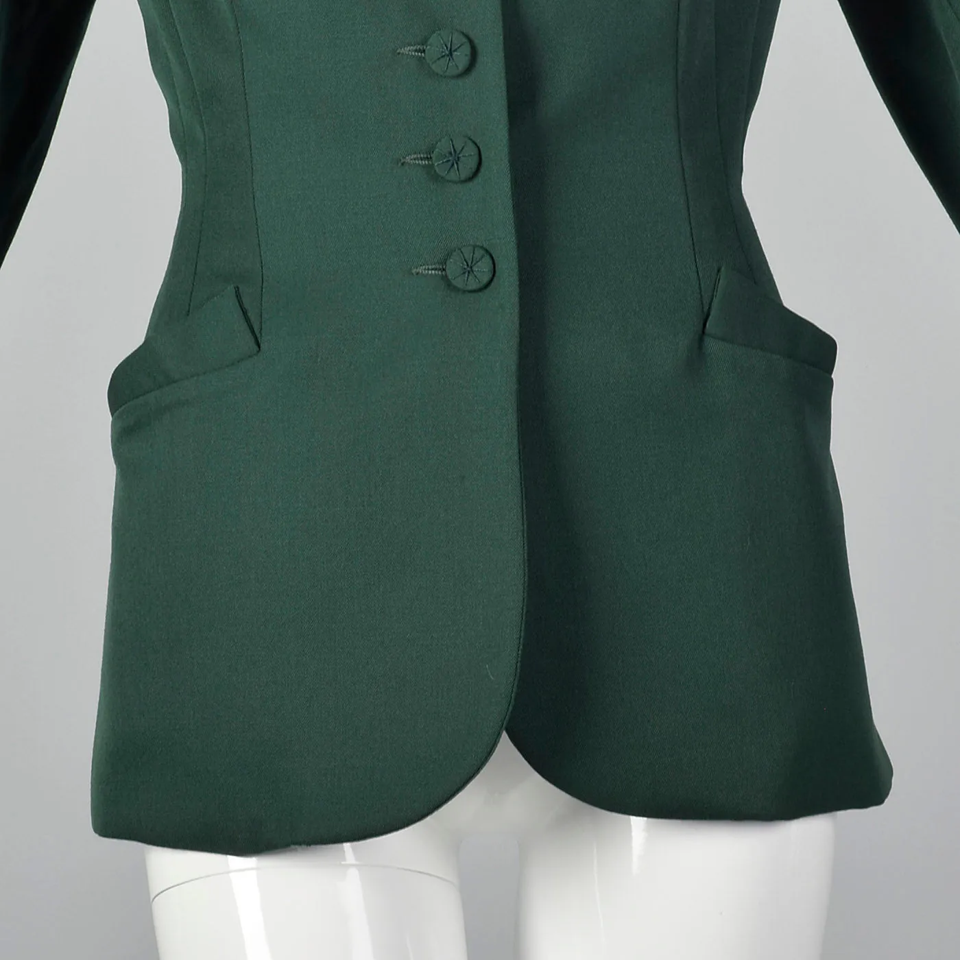 1980s Norma Kamali Gorgeous Green Jacket