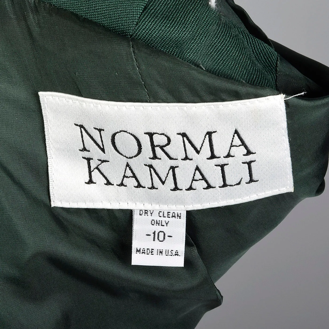 1980s Norma Kamali Gorgeous Green Jacket