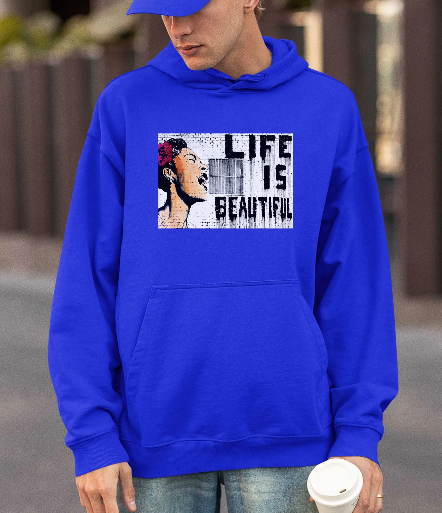 Banksy Hoodie - Life is Beautiful