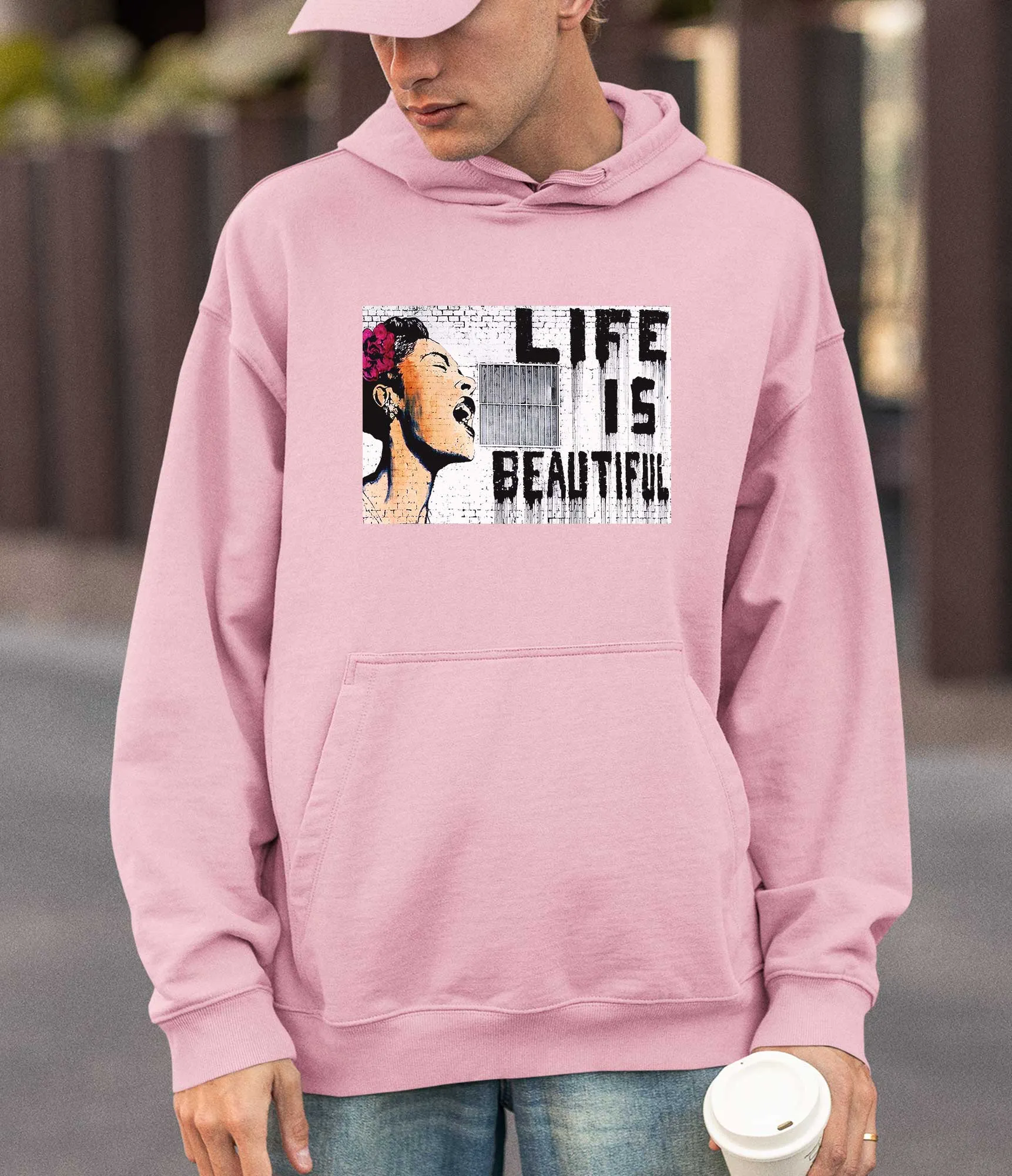 Banksy Hoodie - Life is Beautiful