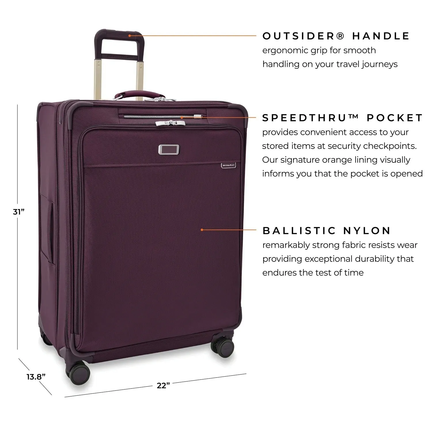 BASELINE Limited Edition Extra Large Expandable Spinner - Plum