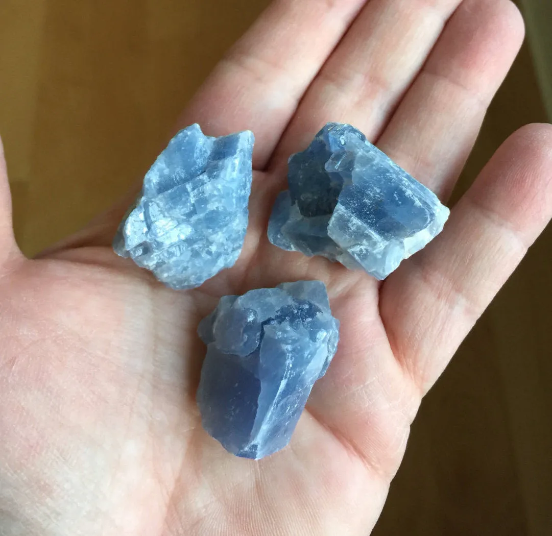 Beautiful Blue Calcite Natural Raw