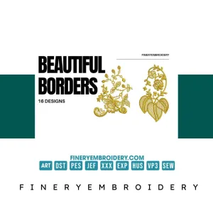 Beautiful borders: Embroidery Design Pack