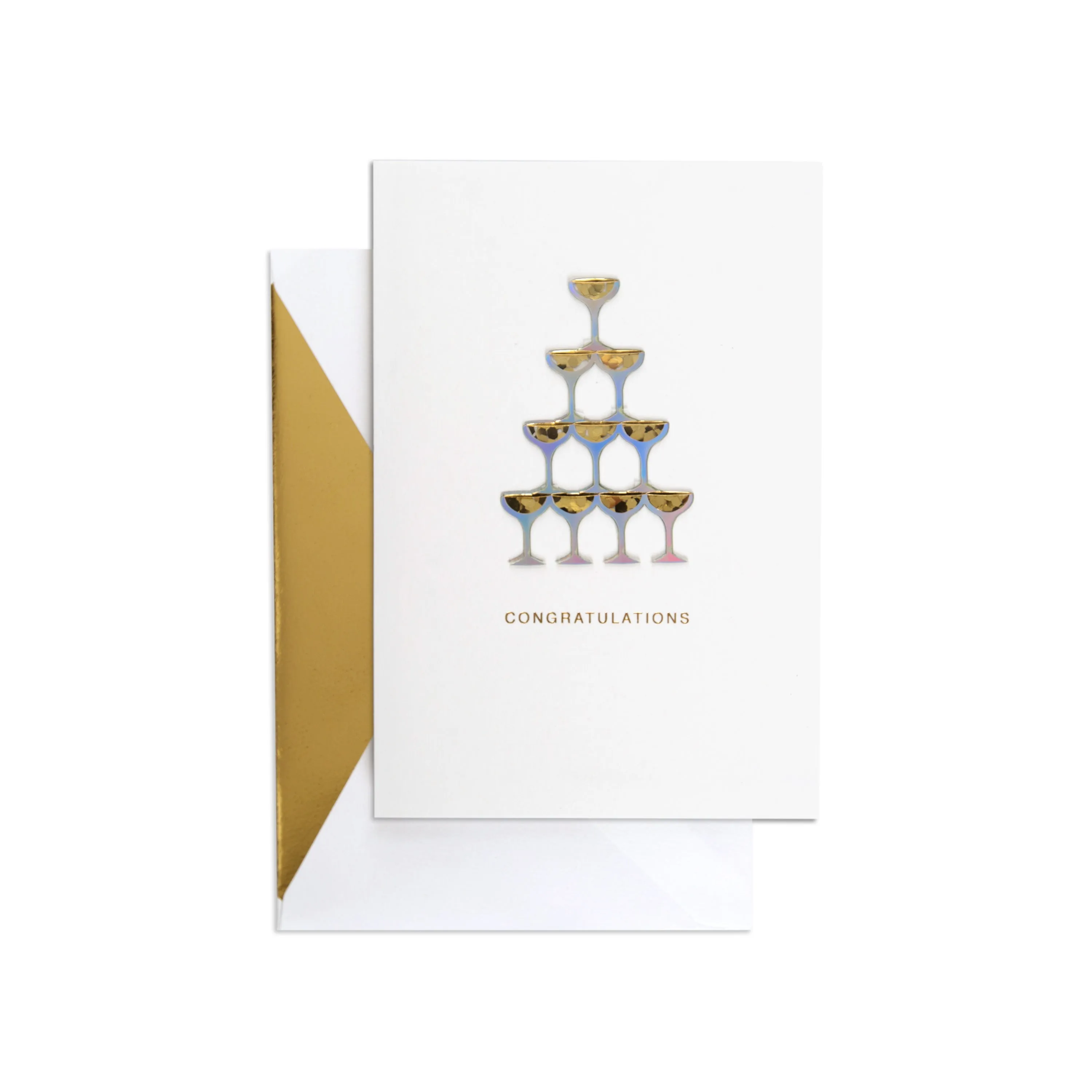 Beautiful Champagne Wedding Congratulations Card