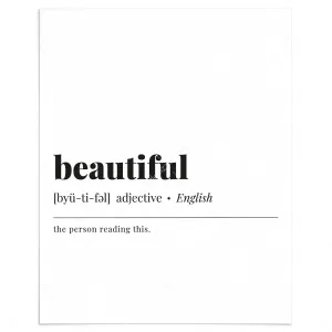 Beautiful Definition Print Instant Download