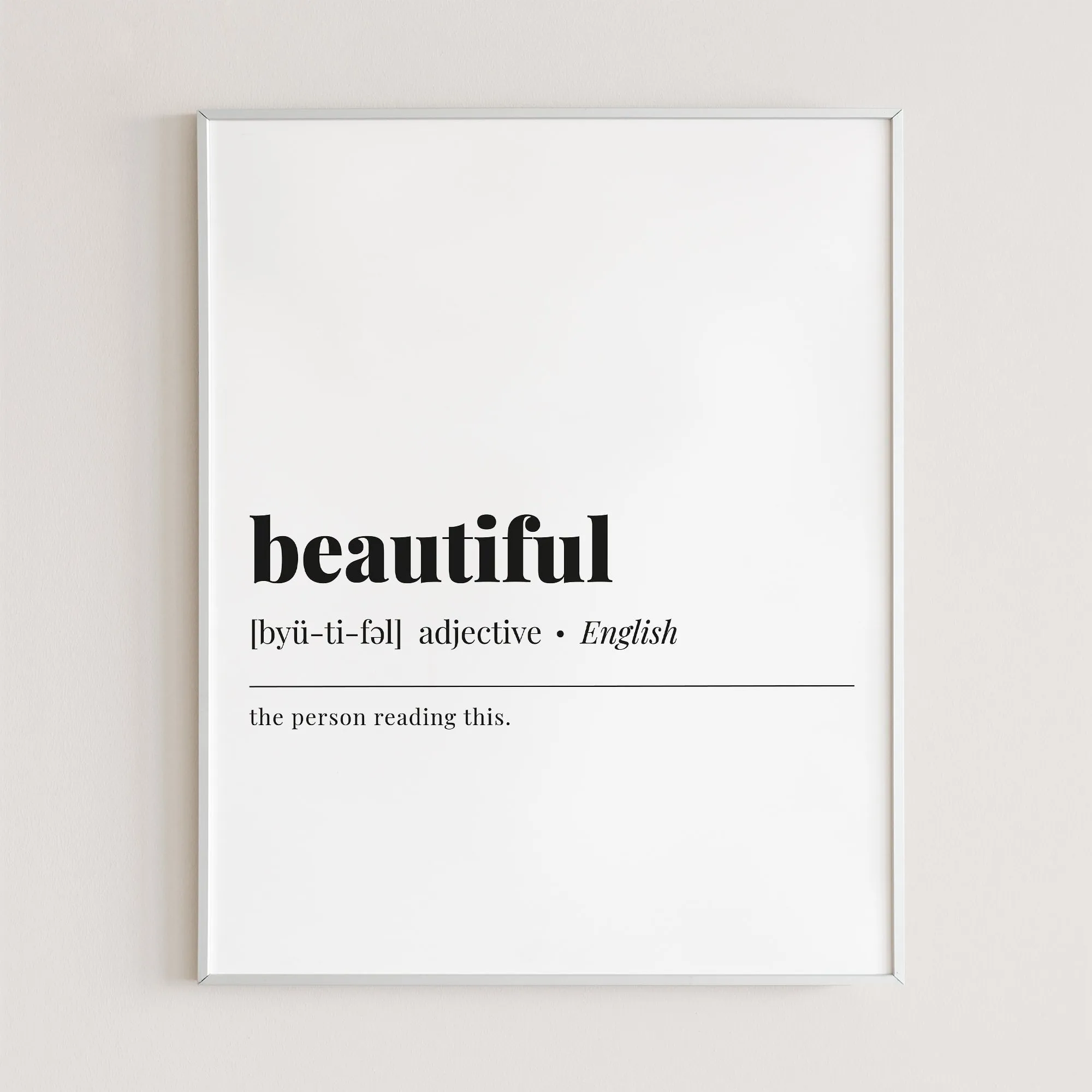 Beautiful Definition Print Instant Download