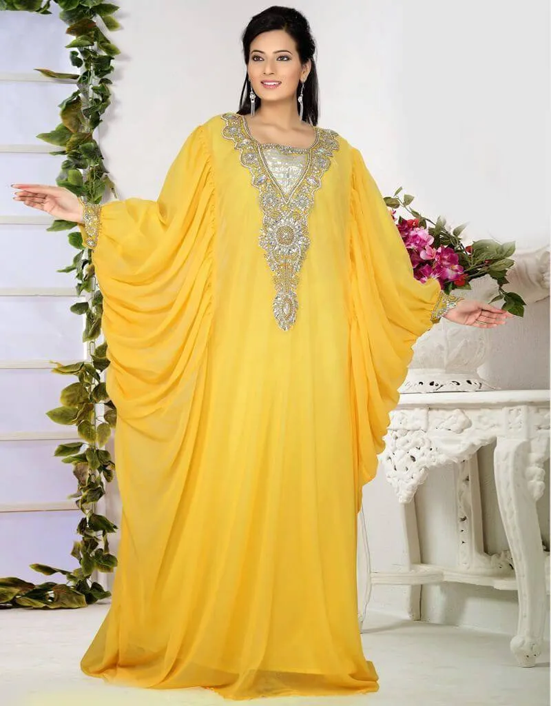 Beautiful Embroidered Designer Kaftan Dress