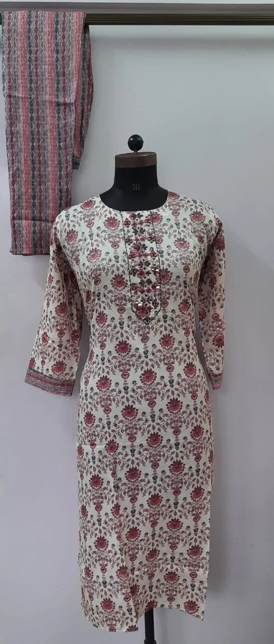 Beautiful Kurti Set With Dupatta