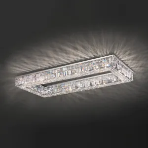 Beautiful Rectangular Crystal Ceiling Light