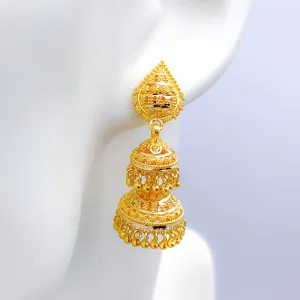 Beautiful Two-Tier Jhumki Earrings