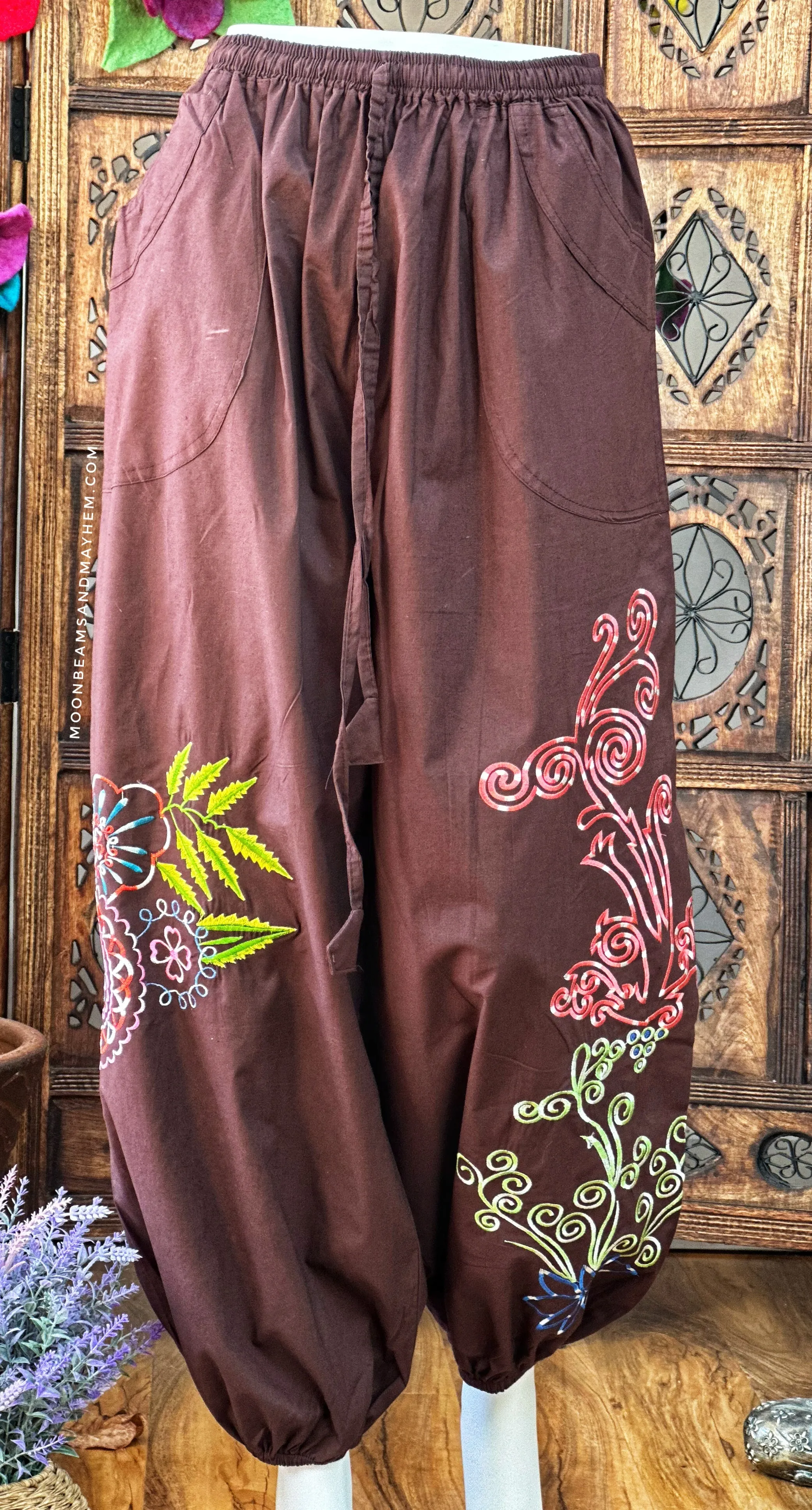 BLOOMING GORGEOUS EARTHY HAREM TROUSERS M/L