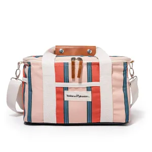 Business & Pleasure - Premium Cooler Bag - Bistro Dusty Pink Stripe