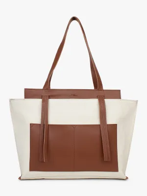 Canvas Oversized Shopper Bag Offwhite