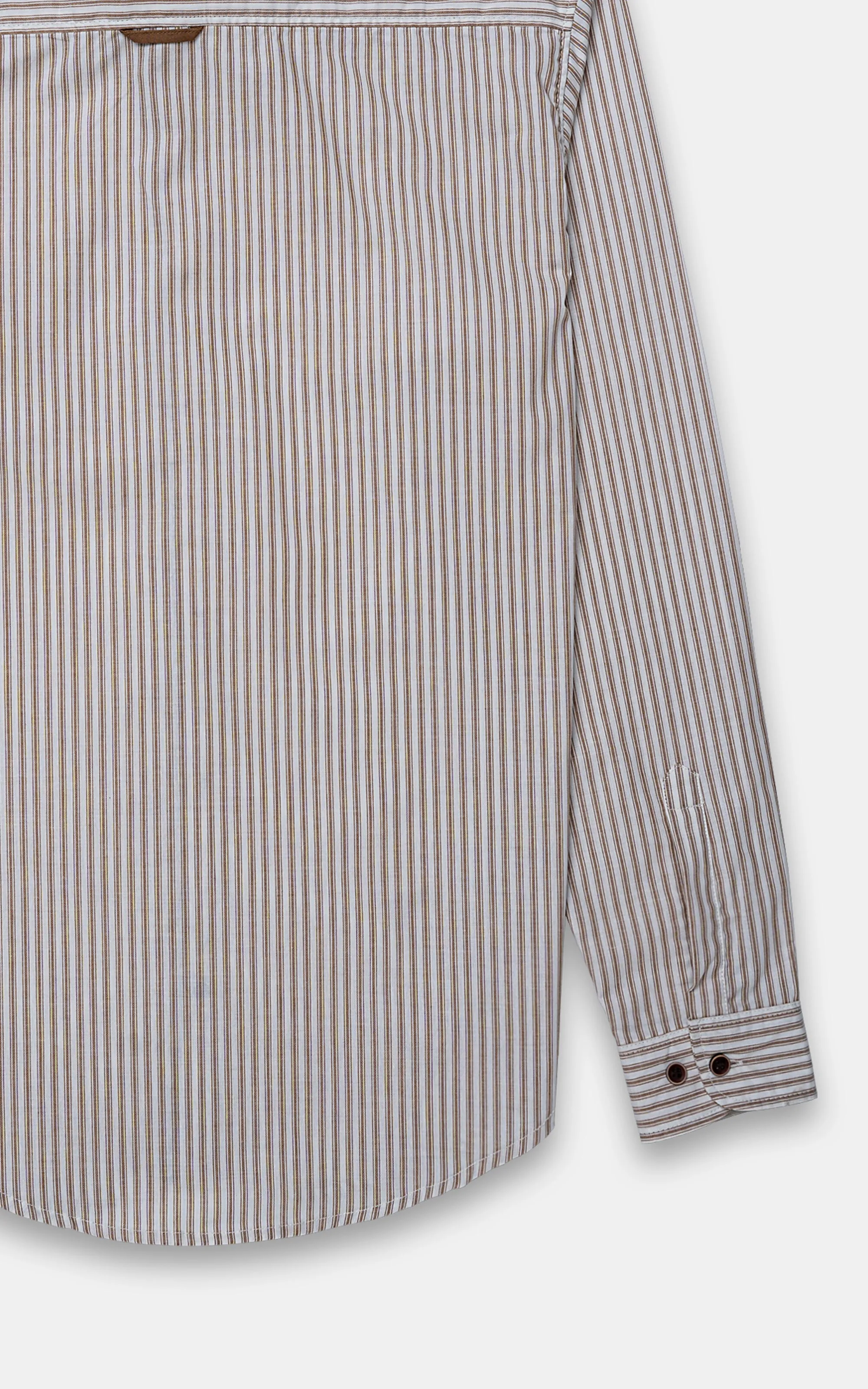 CASUAL SHIRT KHAKI STRIPER