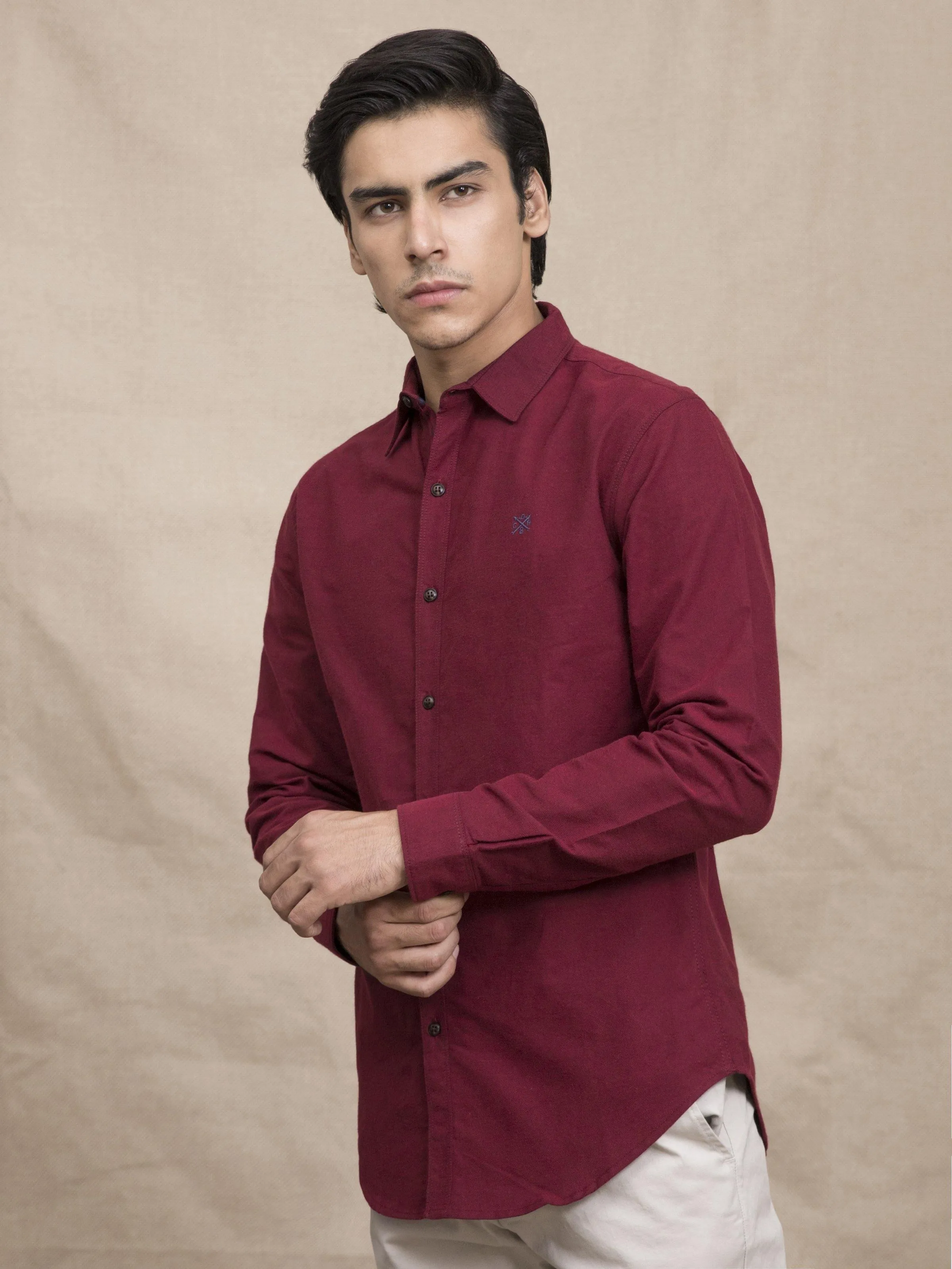 CASUAL SHIRT MAROON