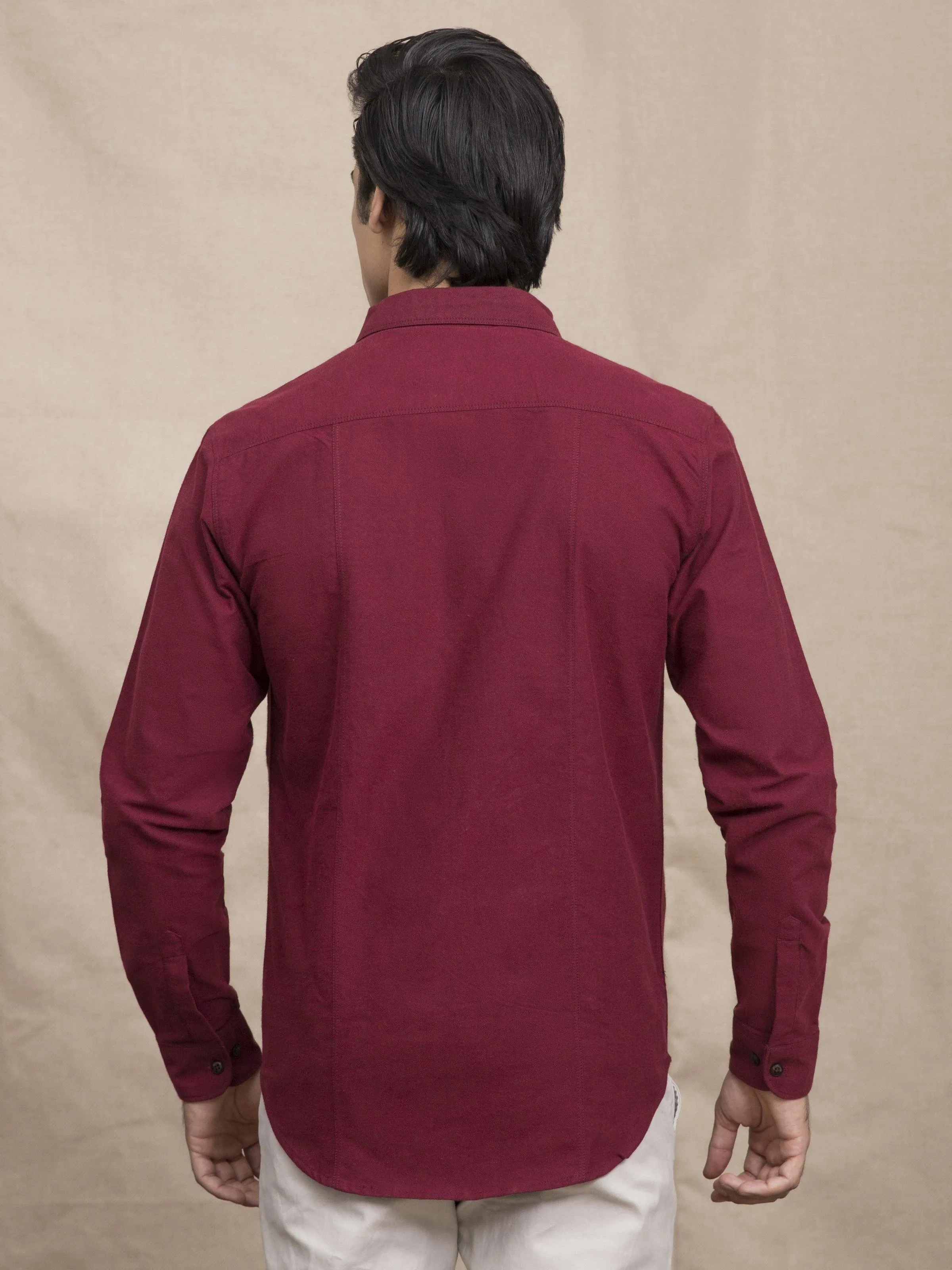 CASUAL SHIRT MAROON