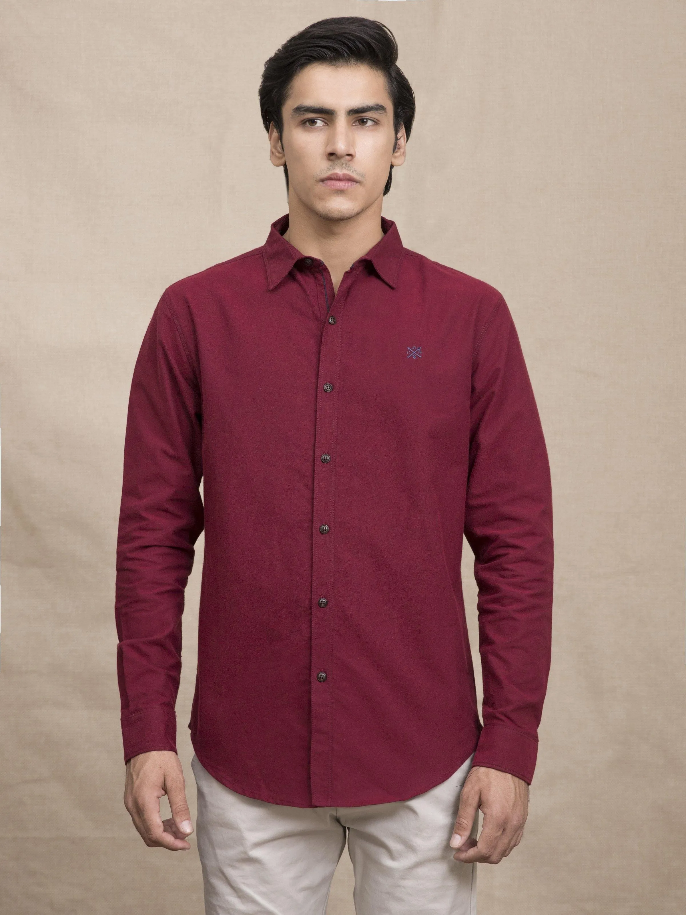 CASUAL SHIRT MAROON