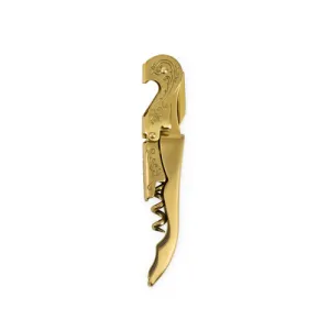 Chateau: Brushed Brass Stamped Corkscrew by Twine