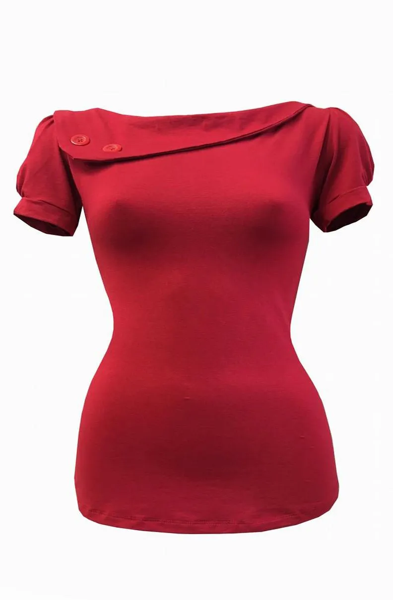 Cherry Sass Short Sleeve Top Curvy