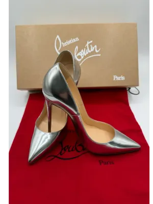 Christian Louboutin SO KATE 120 Metallic Silver Stiletto Heels