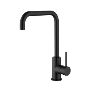 CLIO Kitchen Sink Mixer Square Tap Bench Mount Matte Black