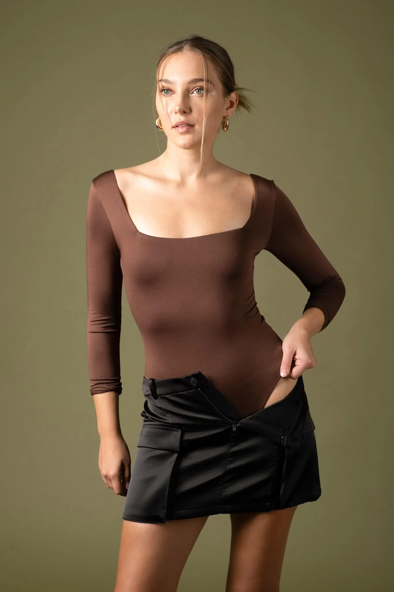 Coffee Bean Seamless Bodysuit