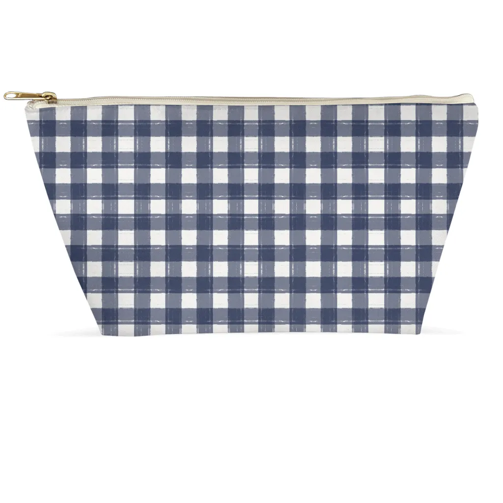 Cosmetic Bag - Gingham Blue