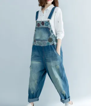 Denim Summer Denim Overall Loose Women Jumpsuits CNHK08025