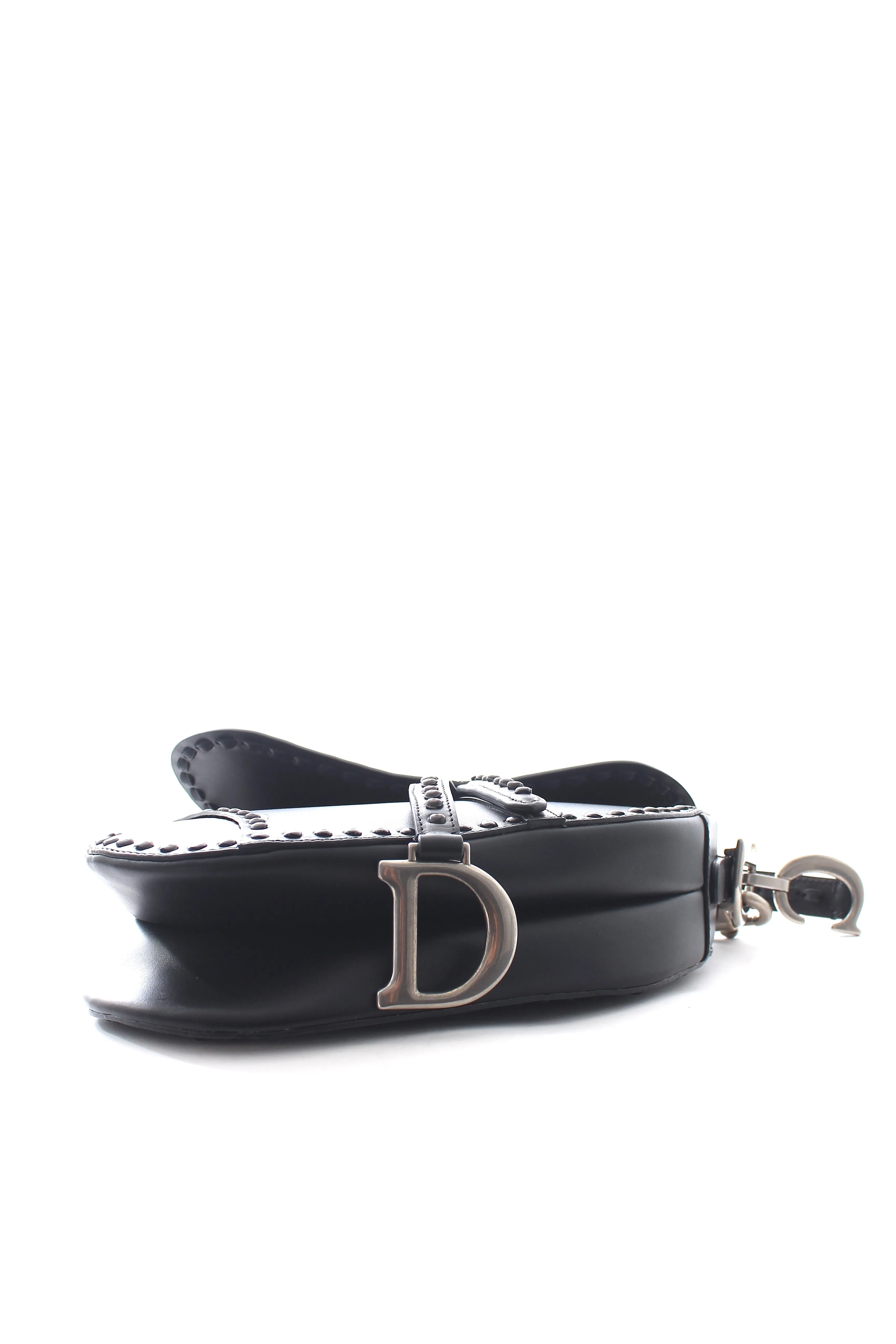 Dior Limited Edition Studded Leather Saddle Bag