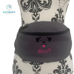 Dog Walking - Dog Face Belt Bag / 2 Zip Bumbag - Personalised