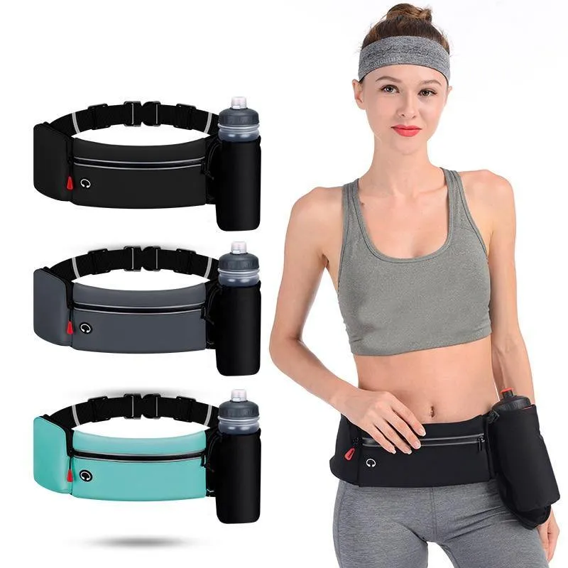 Dual Pocket Running Belt Trail Running Waist Bag For Phone Sports Fanny Pack