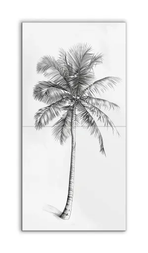 Elegantly Detailed Palm Tree Drawing