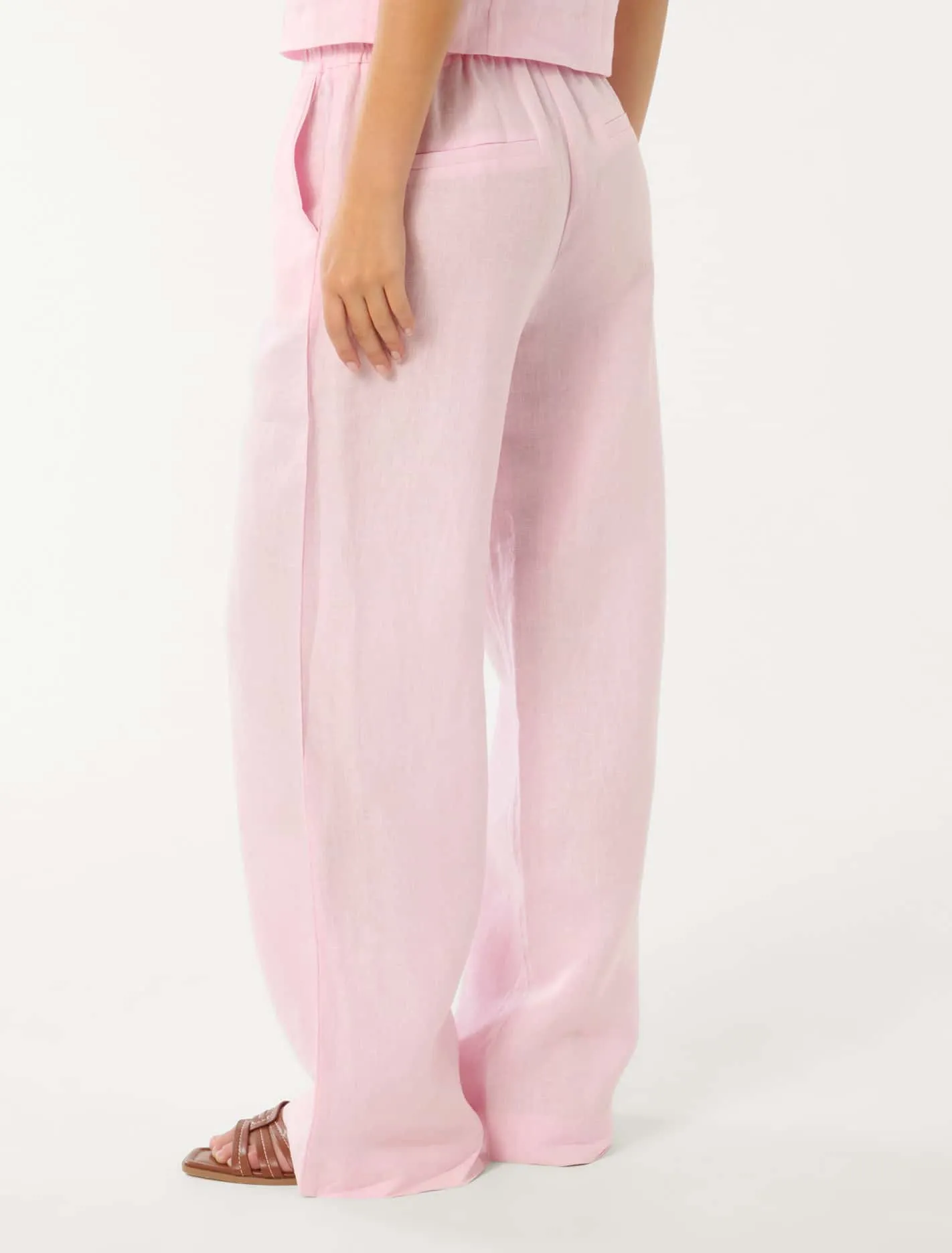 Erin Linen Drawstring Straight Leg Pants