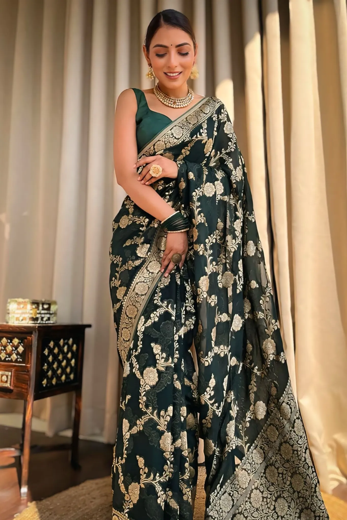 EXCLUSIVE GOTTA DESIGN SILK SAREES FOR WOMAN