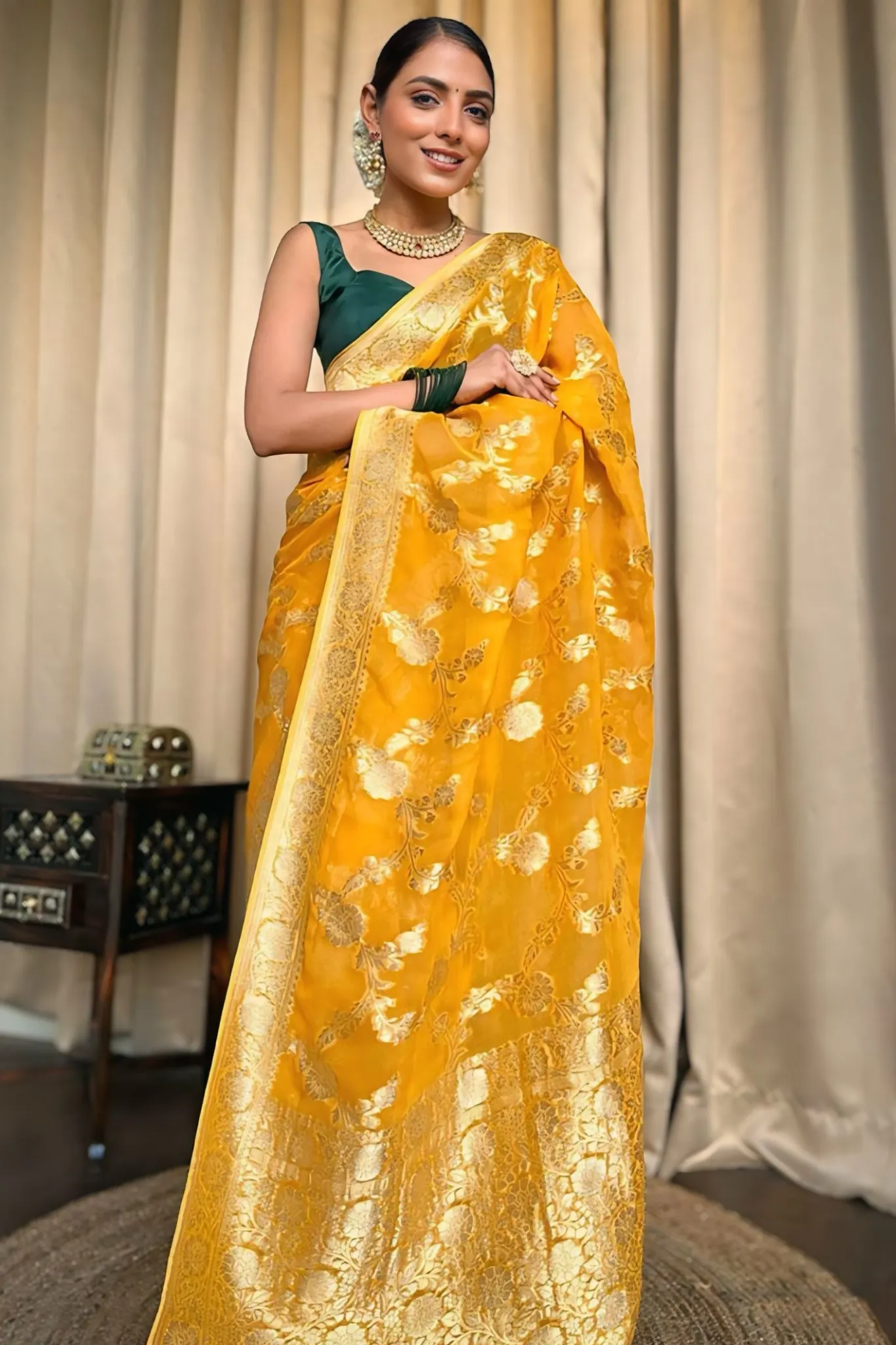 EXCLUSIVE GOTTA DESIGN SILK SAREES FOR WOMAN