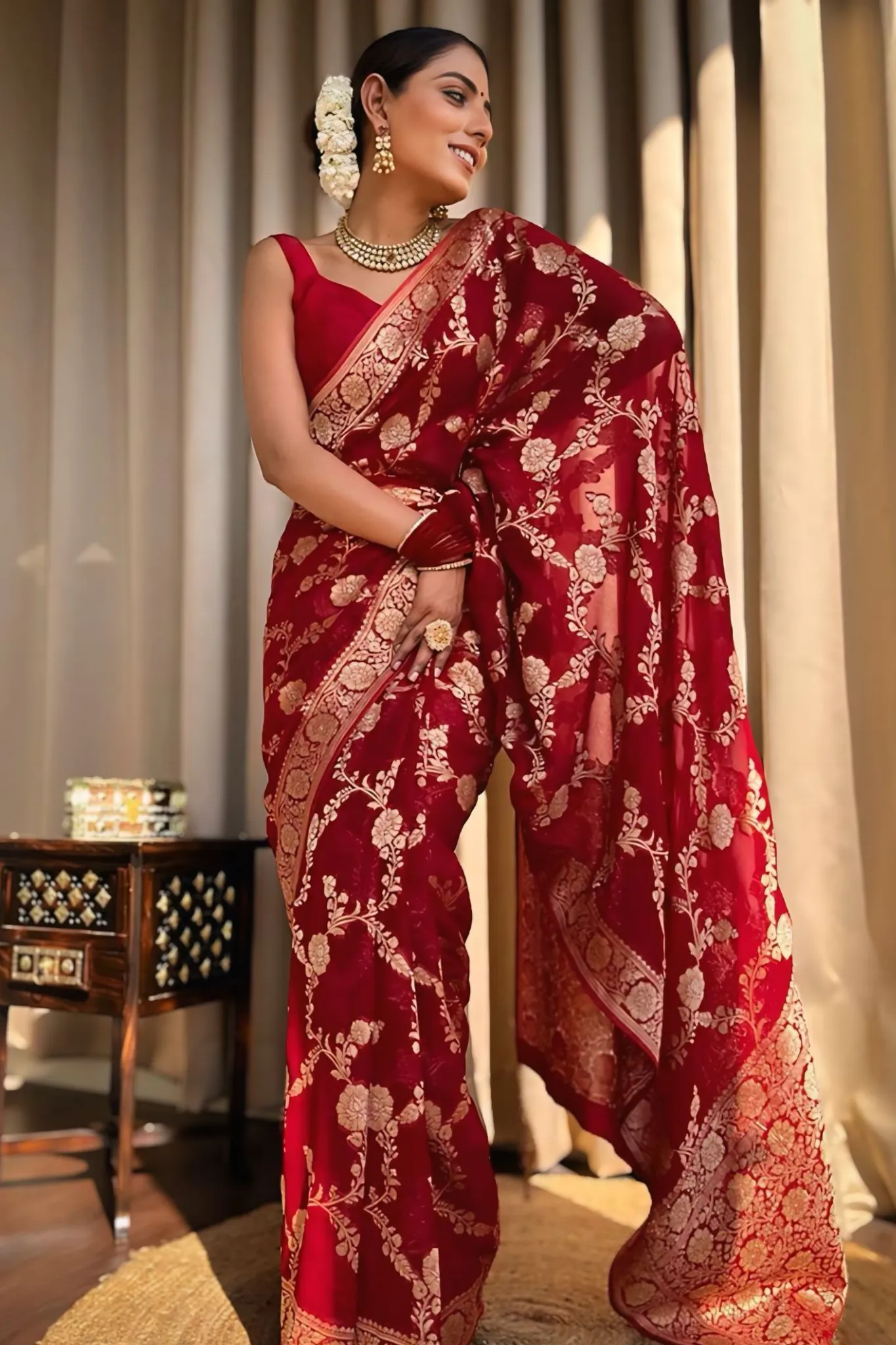 EXCLUSIVE GOTTA DESIGN SILK SAREES FOR WOMAN