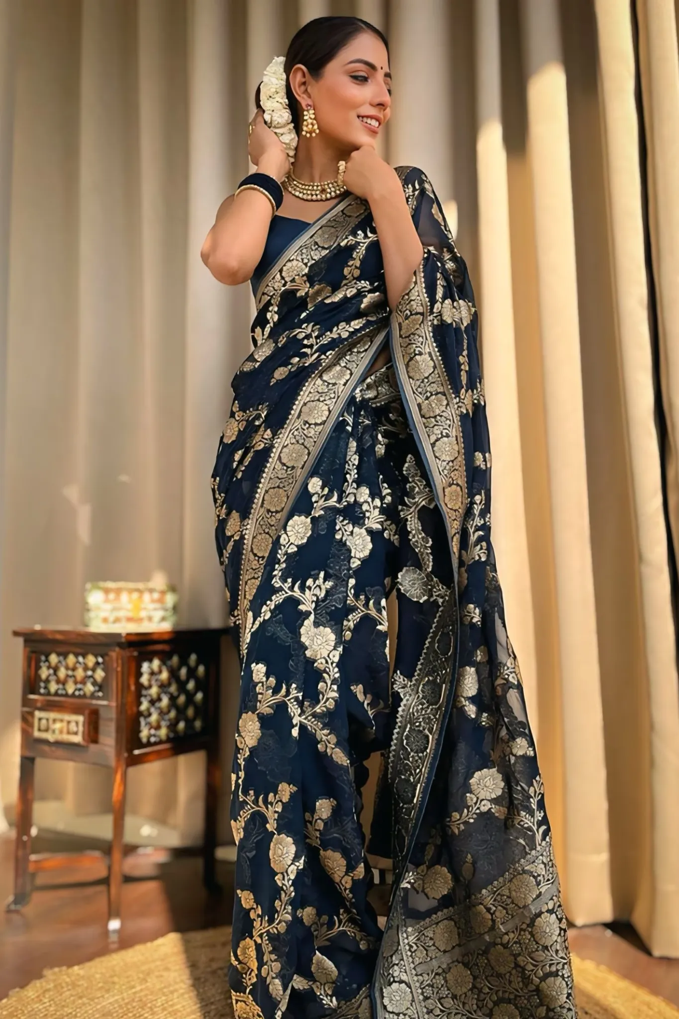 EXCLUSIVE GOTTA DESIGN SILK SAREES FOR WOMAN