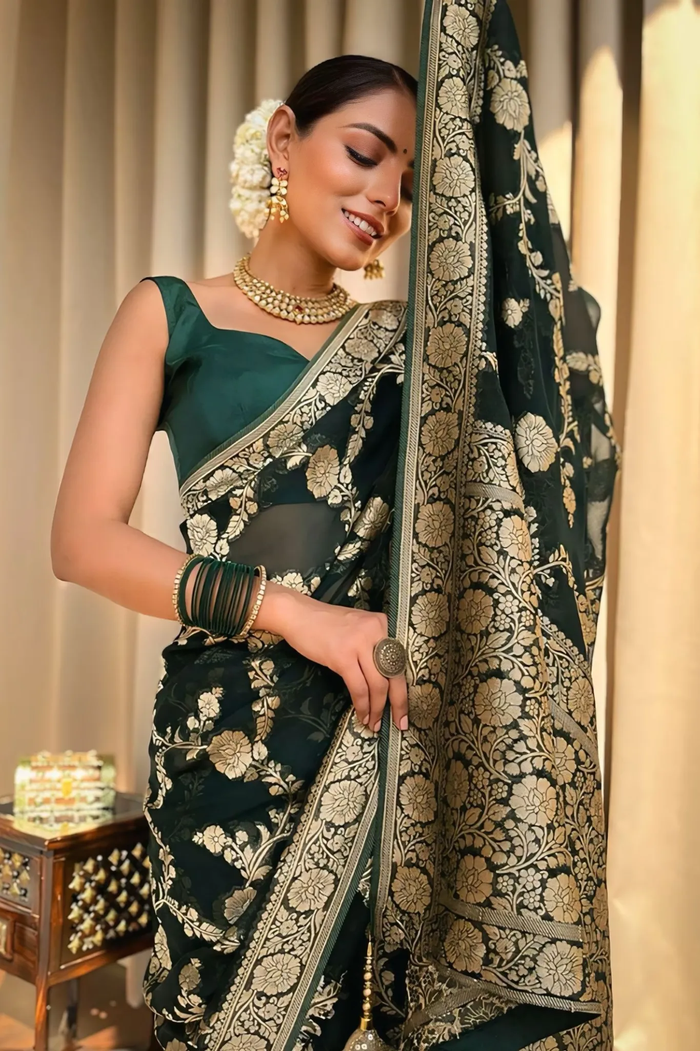 EXCLUSIVE GOTTA DESIGN SILK SAREES FOR WOMAN