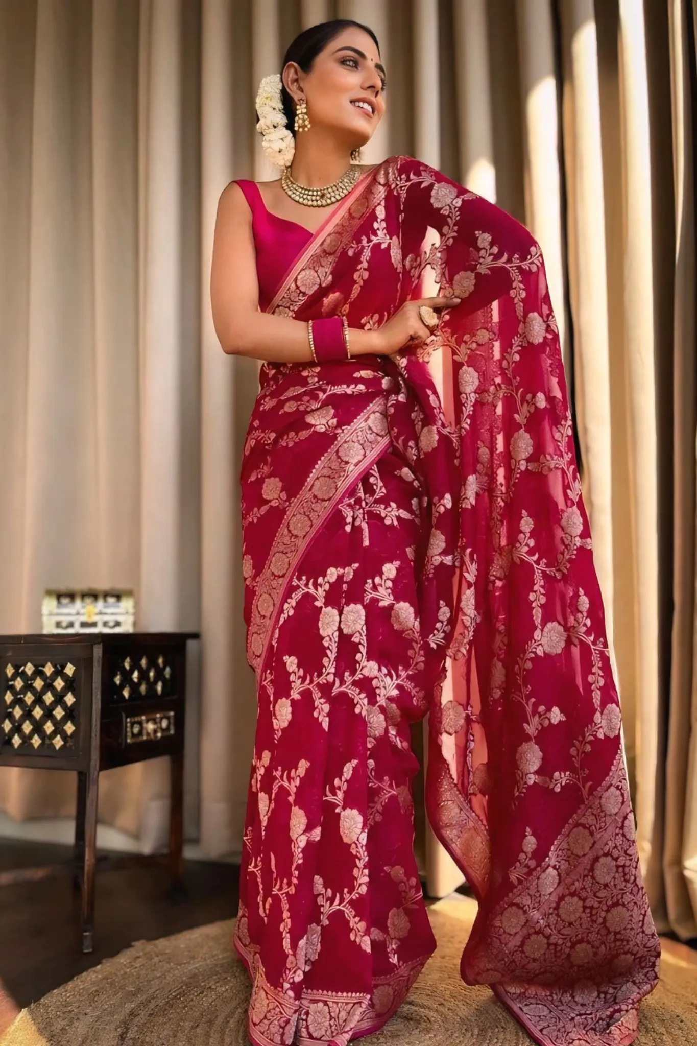 EXCLUSIVE GOTTA DESIGN SILK SAREES FOR WOMAN