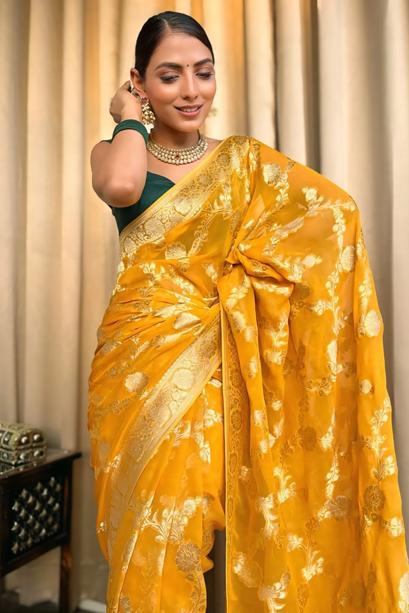 EXCLUSIVE GOTTA DESIGN SILK SAREES FOR WOMAN