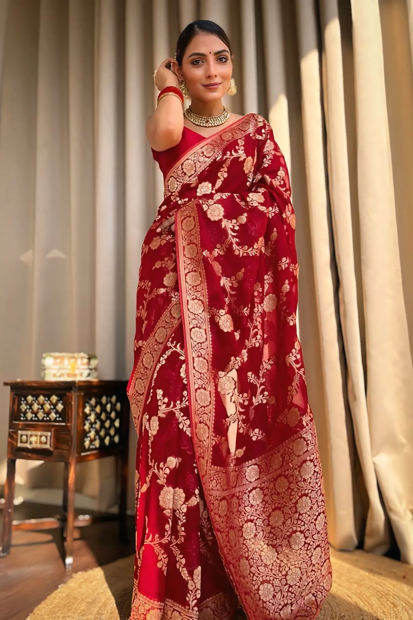 EXCLUSIVE GOTTA DESIGN SILK SAREES FOR WOMAN