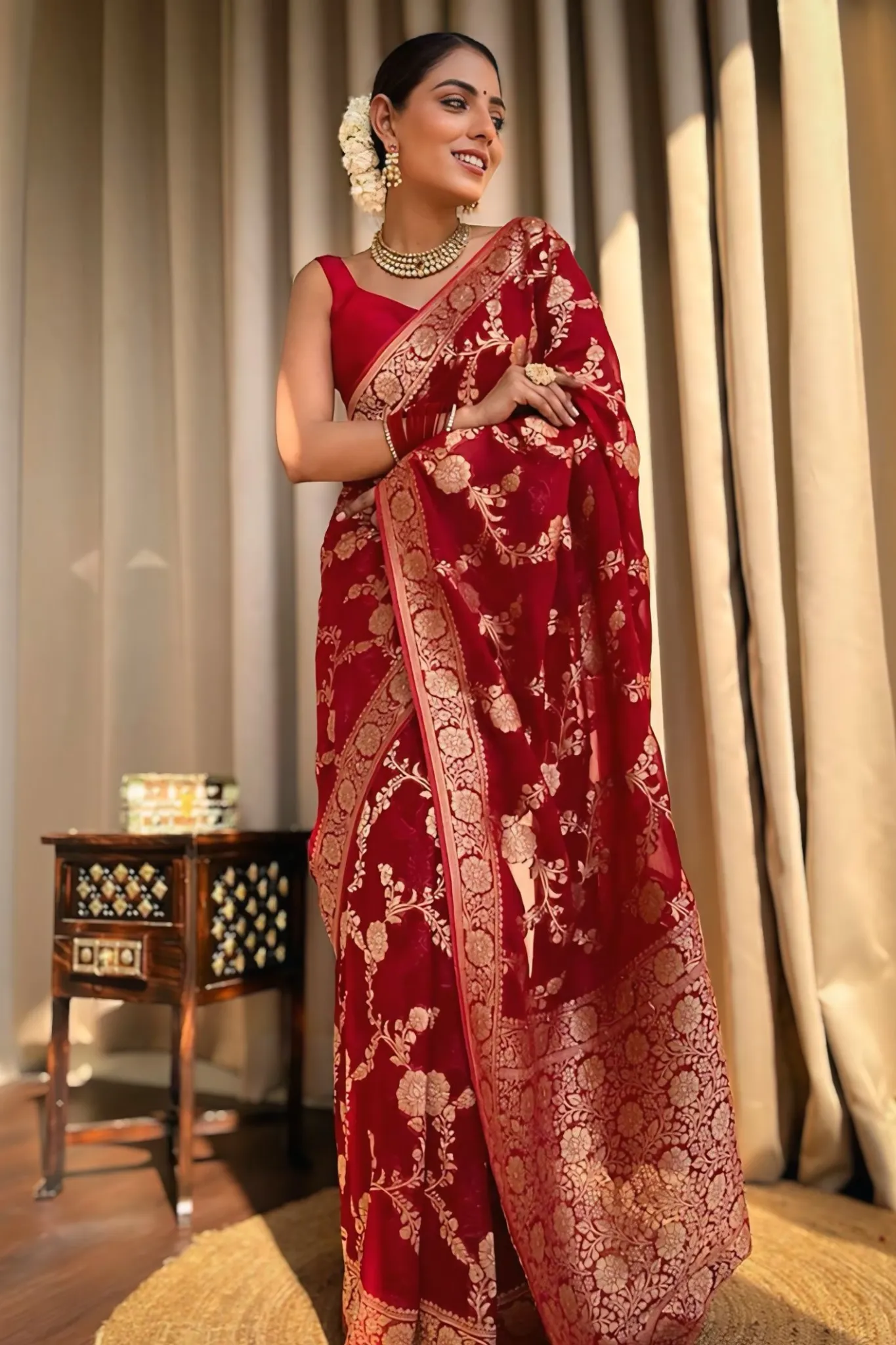 EXCLUSIVE GOTTA DESIGN SILK SAREES FOR WOMAN