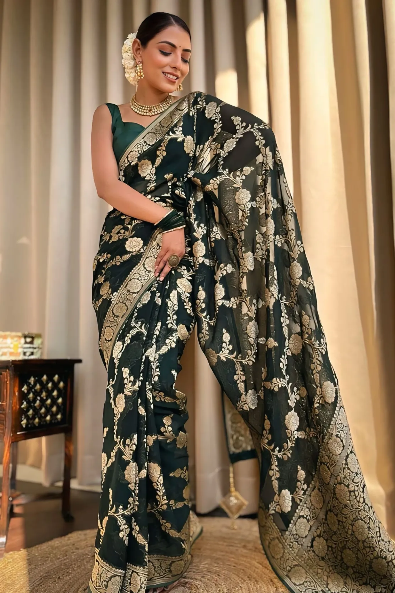 EXCLUSIVE GOTTA DESIGN SILK SAREES FOR WOMAN