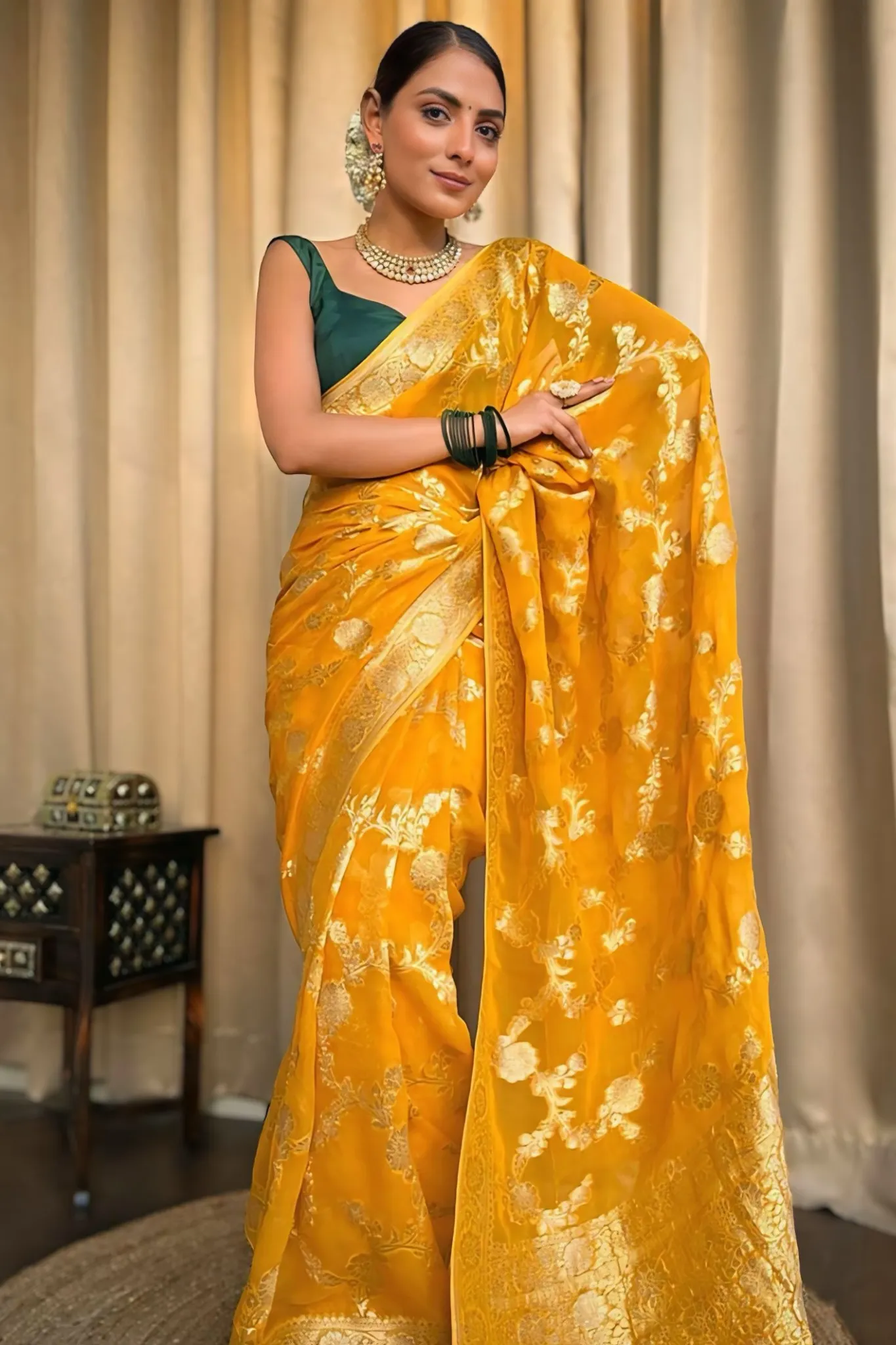 EXCLUSIVE GOTTA DESIGN SILK SAREES FOR WOMAN