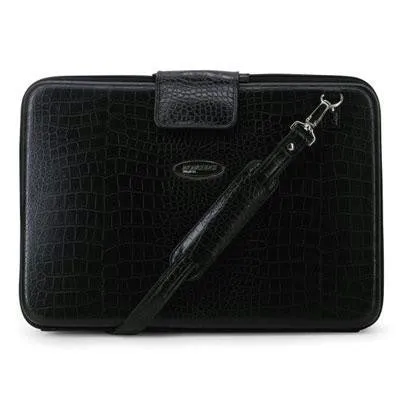 Faux Croc Portfolio Black