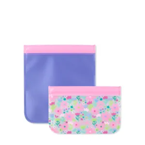 Flower Power Reusable Storage Baggies Set of 4