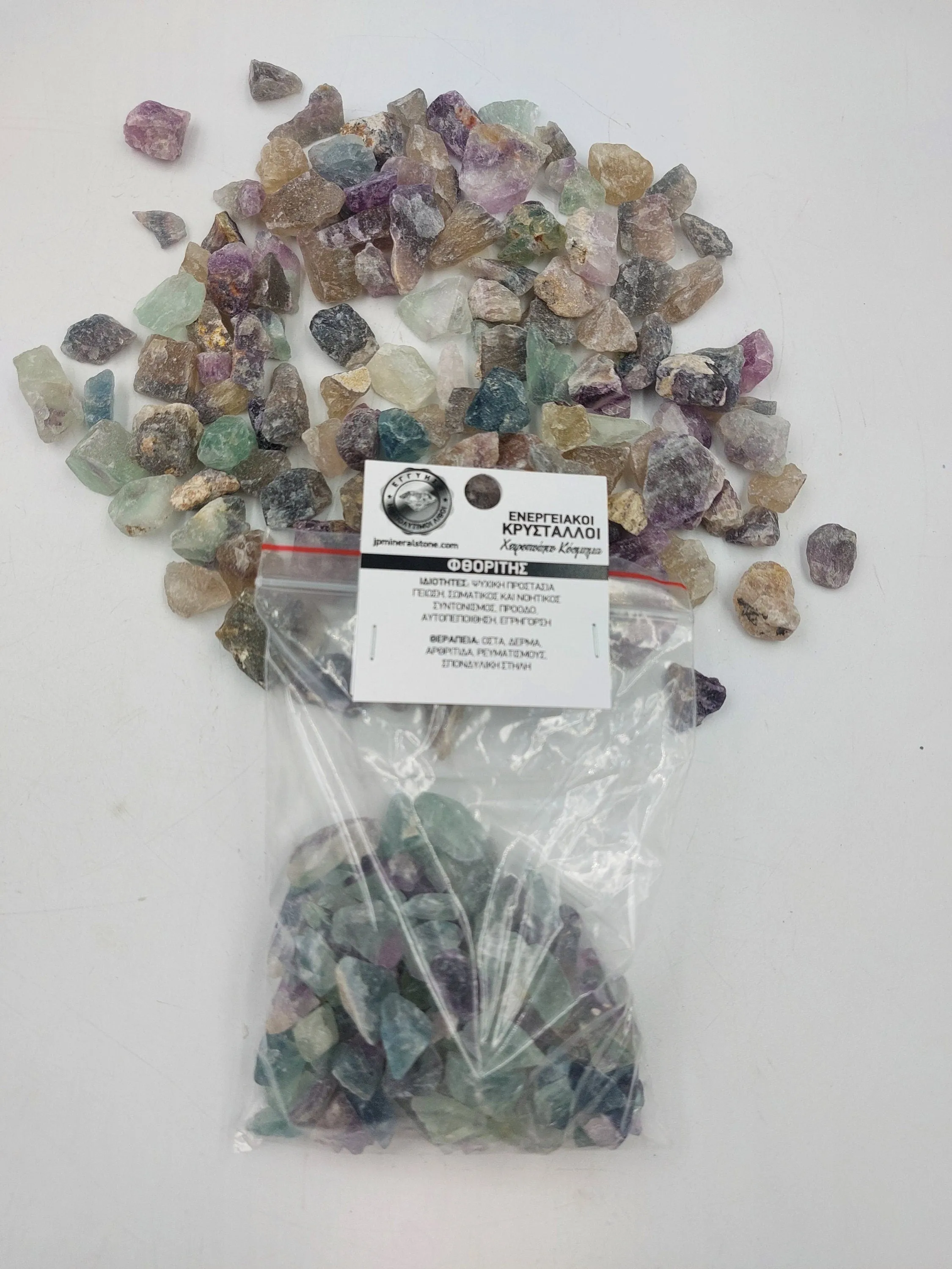 Fluorite Rough Crystal Chips, Tumbled Healing Gemstone, New Age Semi-Precious Rocks