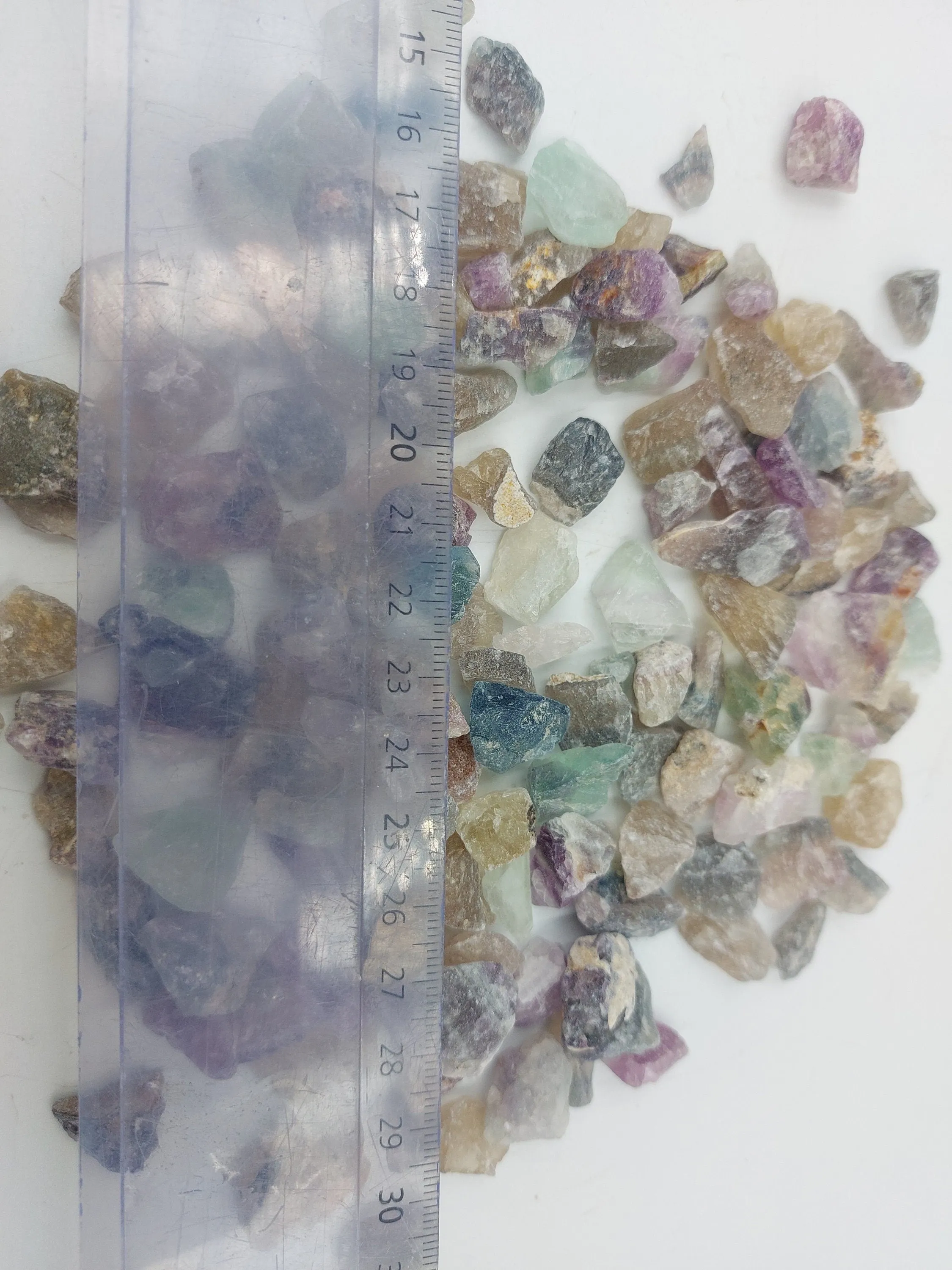 Fluorite Rough Crystal Chips, Tumbled Healing Gemstone, New Age Semi-Precious Rocks